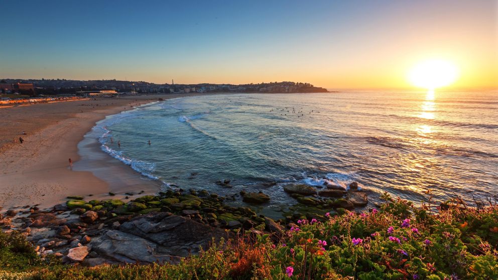 Sunrise over Bondi beach, Sydney